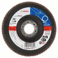 Круг лепестковый Expert for Metal для УШМ (125 мм; К60) Bosch 2.608.606.717 Круг лепестковый Expert for Metal для УШМ (125 мм; К60) Bosch 2.608.606.717