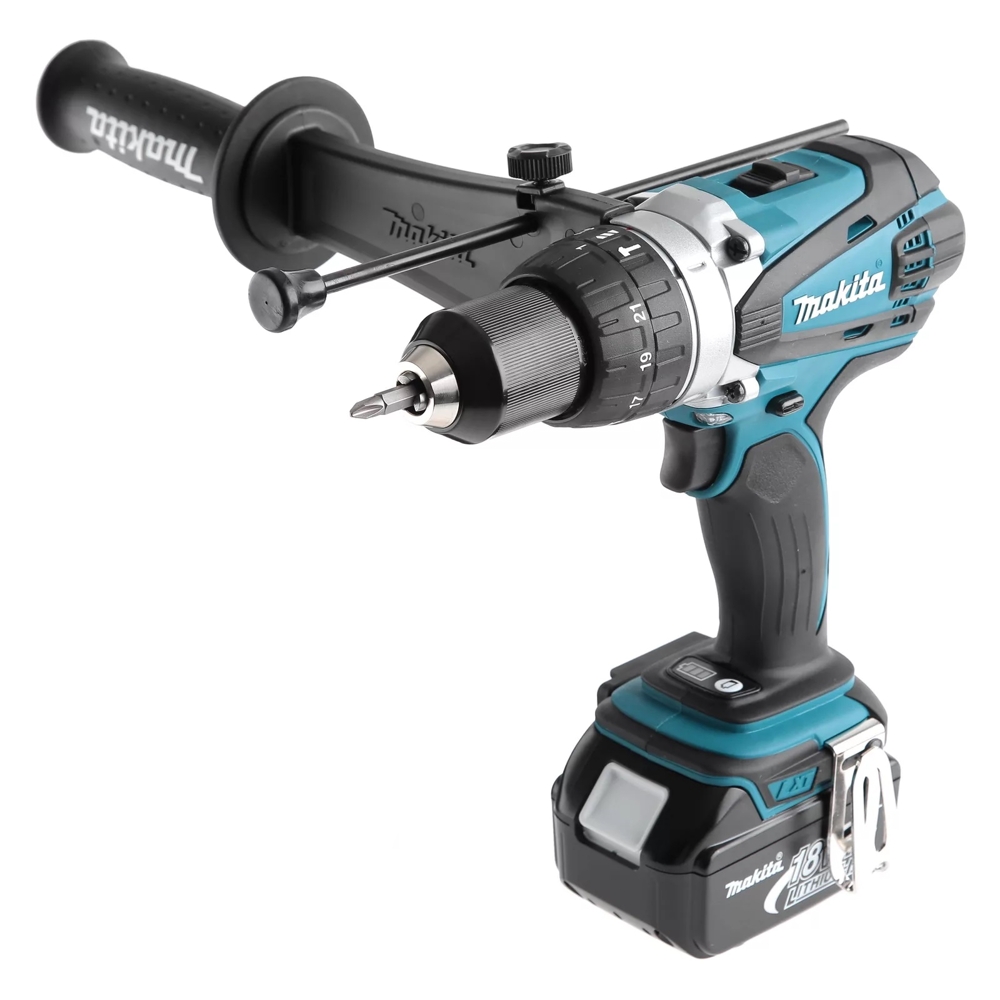 Шуруповерт аккумуляторный ударный Makita DHP458RFE