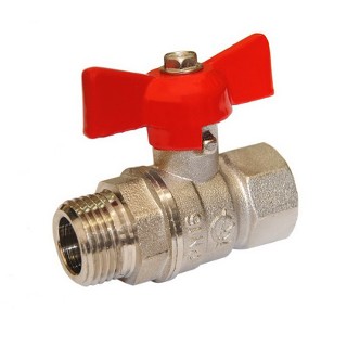 Кран шаровой 1/2" FM бабочка СТАНДАРТ никель ГАЛЛОП 0103166 Кран шаровой 1/2" FM бабочка СТАНДАРТ никель ГАЛЛОП 0103166