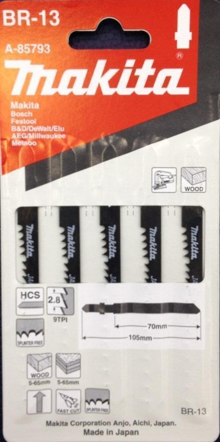 Пилка для электролобзика T BR-13 HCS 5шт Makita