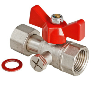 Латунный никелированный кран для подключения манометра Valtec VT.807.N.0402 Латунный никелированный кран для подключения манометра Valtec VT.807.N.0402