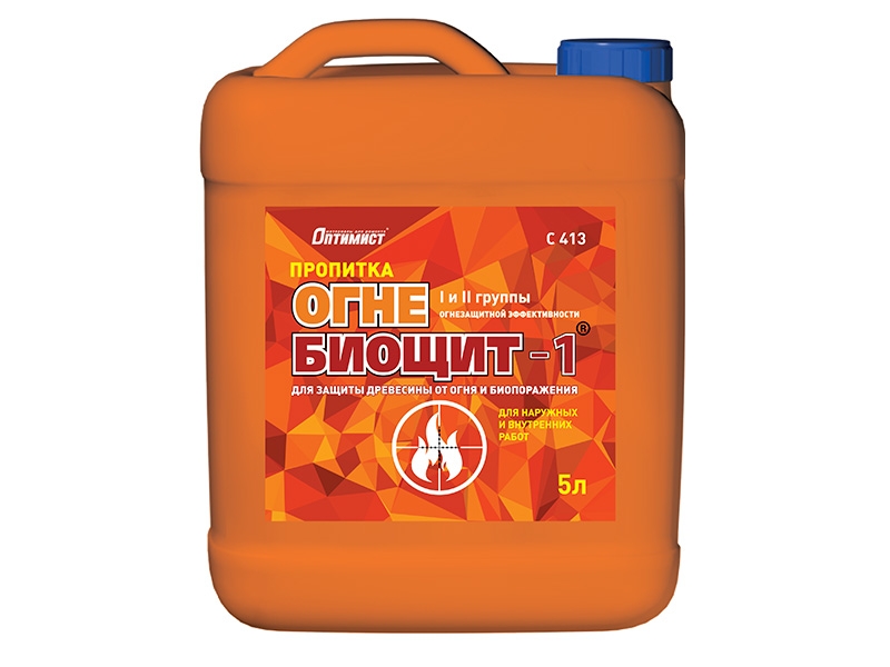 Пропитка Огне-Биощит 1 гр. С413 "Оптимист" 5л 41794 Пропитка Огне-Биощит 1 гр. С413 "Оптимист" 5л 41794