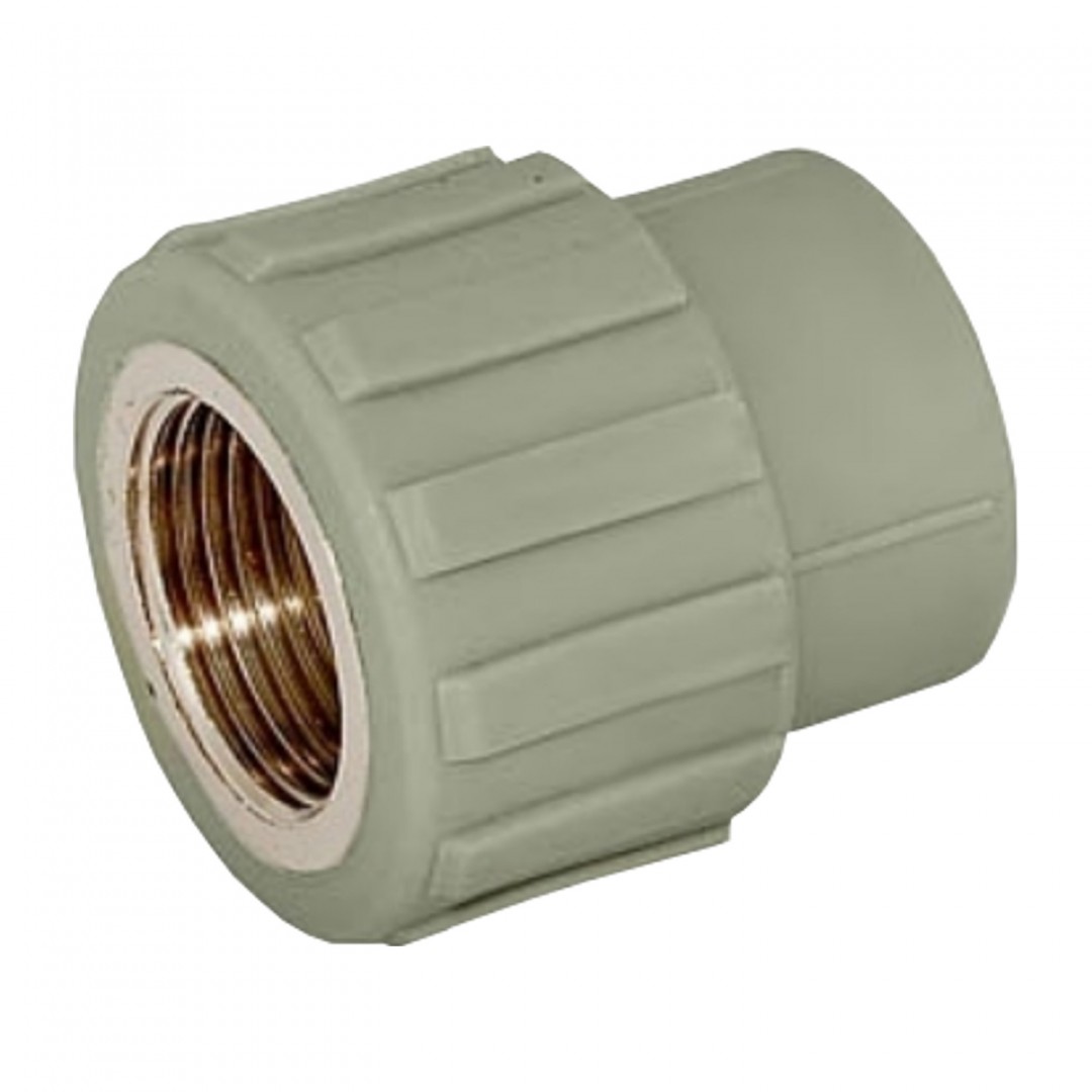 Муфта комбинированная Valfex PP-R ВР  32мм х  1/2" серая (20/80) 10129232Г