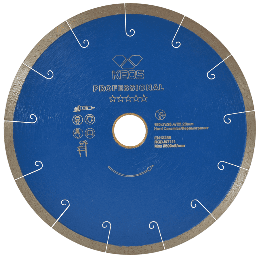 Круг алмазный Keos ф180х25,4/22,23 керамогранит Professional DBP01.180