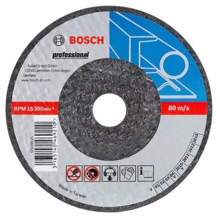 Круг шлифовальный ф180х6,0х22 для металла (1/10) BOSCH 2 608 600 315