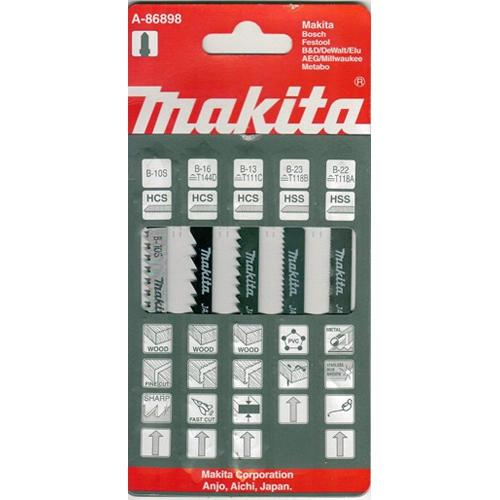 Пилка для электролобзика T101 B HCS 5 штук Makita A-85634 Пилка для электролобзика T101 B HCS 5 штук Makita A-85634