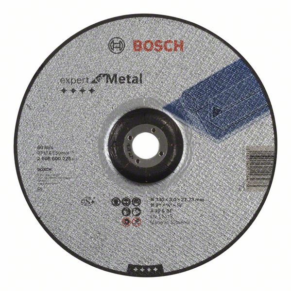 Круг отрезной по металлу ф230х3,0х22  вогн 1/25 BOSCH 2 608 600 226