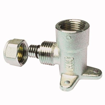 Уголок металлопластиковый 20х1/2" HENCO установочный (10/60) Уголок металлопластиковый 20х1/2" HENCO установочный (10/60)