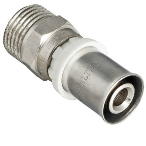 Фитинг металлопластиковый 16х1/2" Valtec VTm.201.N.001604 НР пресс (10/170)