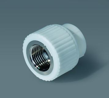 Муфта комбинированная PPR 20 мм x  1/2" ВР (50/200) белая