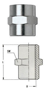 Муфта прямая 3/8" 1225/4 GAV 10073/1225/4