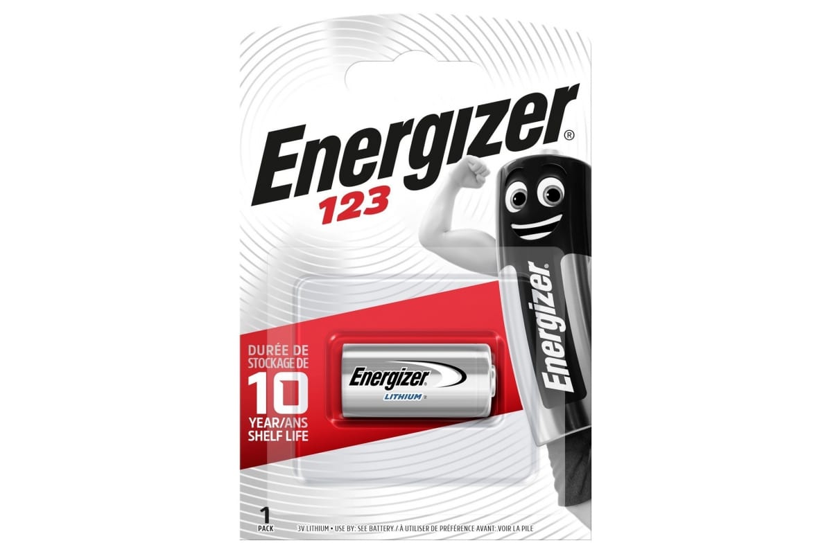 Батарейка Energizer СR123A литиевая 416093