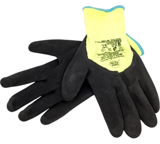 Перчатки нейлон с покрытием со вспененным латексом GM1011L- 9 Mollis Plus