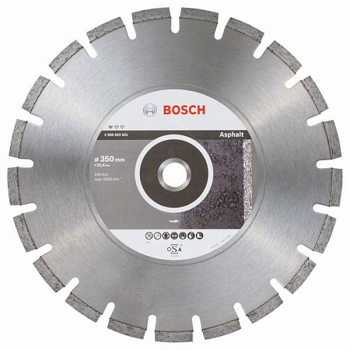 Алмазный диск Standard for Asphalt 350х25.4 мм по асфальту Stf Asphalt BOSCH 2 608 603 831
