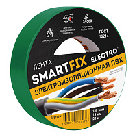 Изолента SmartFix 19мм*20м 150 мкм 7000В Зелёная SFE192W 427927