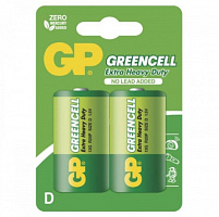 Батарейка GP D Greencell LR20 BP2 (2шт)