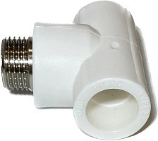 Тройник комбинированный Энкор PP-R НР 20мм х 1/2" белый 40 штук 424454