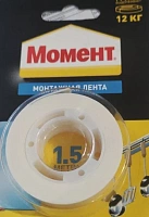 Лента двусторонняя Момент монтажная 19 мм х 1.5 м Henkel 800286