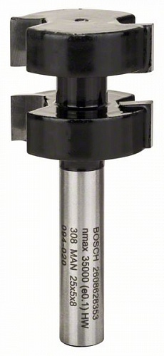 Фреза гребневая BOSCH 8х25х5мм, 2 лезвия, 2.608.628.353 Фреза гребневая BOSCH 8х25х5мм, 2 лезвия, 2.608.628.353