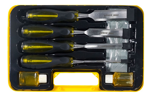 Набор стамесок-долот (6,12,20,26мм + брусок) Энкор 10440 Набор стамесок-долот (6,12,20,26мм + брусок) Энкор 10440