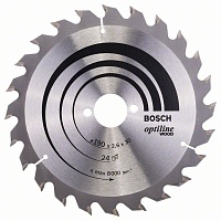 Диск пильный по дереву (190x30 z24) BOSCH Optiline Wood  2.608.640.615