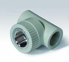 Тройник комбинированный PPR 32мм x 1" ВР (10/40) серый Тройник комбинированный PPR 32мм x 1" ВР (10/40) серый