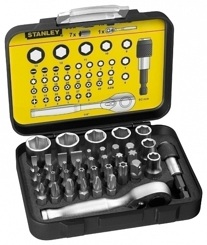 Набор головок и бит Stanley 1/4" EXPERT 1-13-906 Набор головок и бит Stanley 1/4" EXPERT 1-13-906
