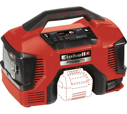 Компрессор аккумуляторный Einhell PXC PRESSITO,11бар,сеть/акк,10л/м 4020460 Компрессор аккумуляторный Einhell PXC PRESSITO,11бар,сеть/акк,10л/м 4020460