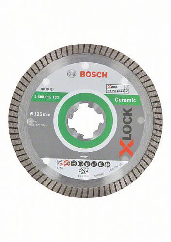 Круг алмазный Bosch ф125х22 Bf Ceramic Extraclean X-Lock 2 608 615 132 Круг алмазный Bosch ф125х22 Bf Ceramic Extraclean X-Lock 2 608 615 132