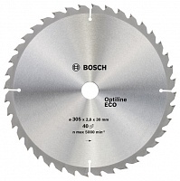 Диск пильный по дереву (305x30 z40) Optiline Wood Eco BOSCH 2.608.641.798