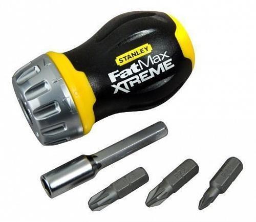Нажмите что бы увеличить изображение Отвертка со сменными вставками FatMax Xtreme Multibit Stubby STANLEY 0-69-221 фото Отвертка со сменными вставками FatMax Xtreme Multibit Stubby STANLEY 0-69-221