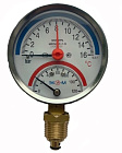 Термоманометр ЭКОМЕРА МД04-80мм 0-1МПа 0-160С G1/4 х G1/2" МД04-80-G-1МПа-160-РИ