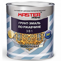 Грунт-эмаль по ржавчине 3 в 1 молотковая серый (2 л) FARBITEX ПРОФИ MASTER Серый 2л