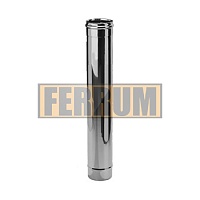 Труба-Дымоход (из нержавеющей стали 0,5 мм) ф120 х1,0м FeFLUES 20841