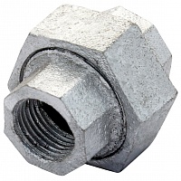 Соединитель с накидной гайкой прямой Ду25 FF чугун оц Соединитель с накидной гайкой прямой Ду25 FF чугун оц