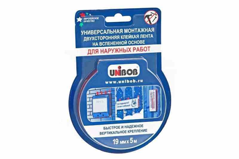 Лента вспененная 19мм x 5м для наружных работ UNIBOB 47036