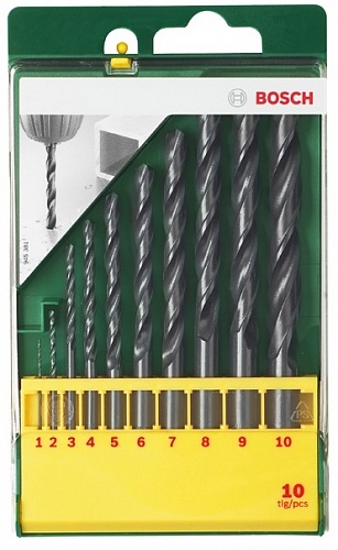 Набор сверл для металла 10шт бытовой 1-10/шаг1мм BOSCH 2 607 019 442 Набор сверл для металла 10шт бытовой 1-10/шаг1мм BOSCH 2 607 019 442