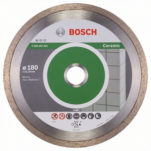Круг алмазный 180х22 керамика Pf Ceramic BOSCH 2.608.602.204 Круг алмазный 180х22 керамика Pf Ceramic BOSCH 2.608.602.204