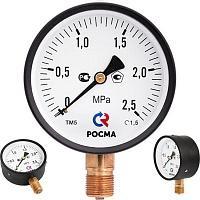 Манометр радиальный  0- 4 бар 1/4" d=63mm Rosma ТМ-310Р