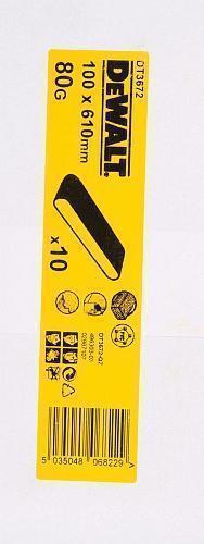 Шлифлента 100х610 k120 10 шт DeWalt DT3672 Шлифлента 100х610 k120 10 шт DeWalt DT3672
