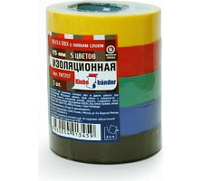 Изолента Klebebander 15мм х10м Набор 5шт разн цвет ПВХ проф 424830