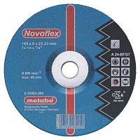 Шлифовальный круг ф125х6,0х22 по металлу вогнутый Novoflex 1/25* Metabo 616462000