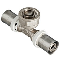 Тройник металлопластиковый 20х1/2"х20 Valtec ВР пресс (10/60) VTm.232.N.200420