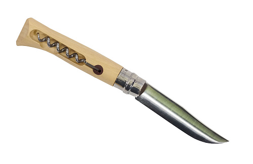 Нож Opinel №10 нержавеющая сталь бук со штопором 1410