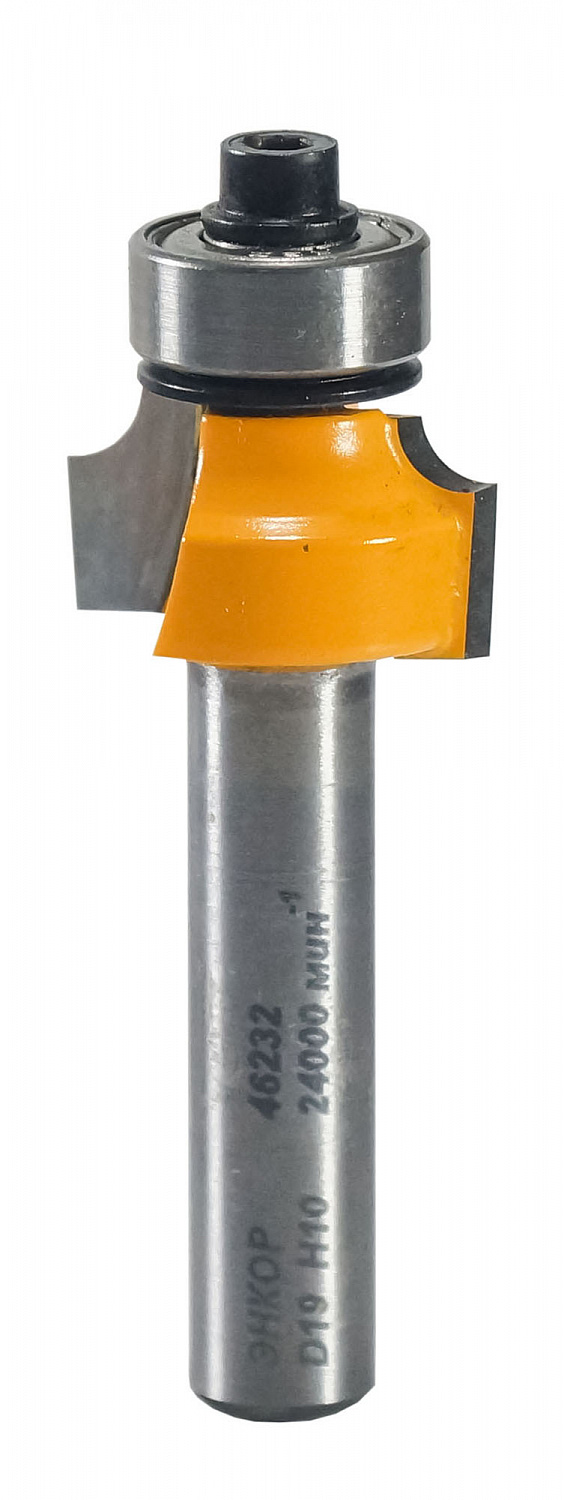 Фреза кромочная калевочная ф19,1 x 10 мм R3,2 мм хвостовик 8 мм Энкор 46232 Фреза кромочная калевочная ф19,1 x 10 мм R3,2 мм хвостовик 8 мм Энкор 46232