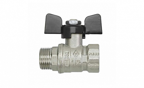 Кран шаровой 1/2" FM бабочка (24/96) BUGATTI 607 Кран шаровой 1/2" FM бабочка (24/96) BUGATTI 607