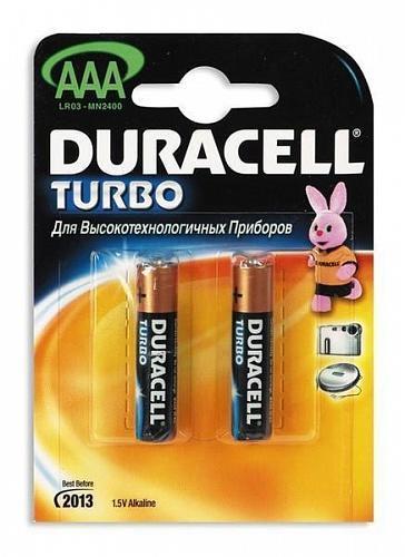 Батарейка AAA Duracell LR03-2BL TURBO 2шт  81368031