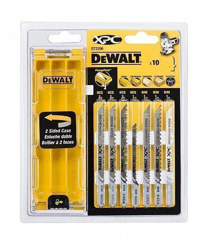 Набор пилок для лобзика 10 штук для дерева DeWalt DT2296 Набор пилок для лобзика 10 штук для дерева DeWalt DT2296