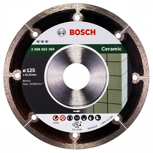 Алмазный круг 125х22 керамика Bf Ceramic Extraclean BOSCH 2.608.602.369