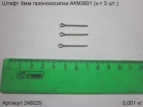 Штифт 8мм газонокосилки АКМ3601 (к-т 3 шт.) Штифт 8мм газонокосилки АКМ3601 (к-т 3 шт.)